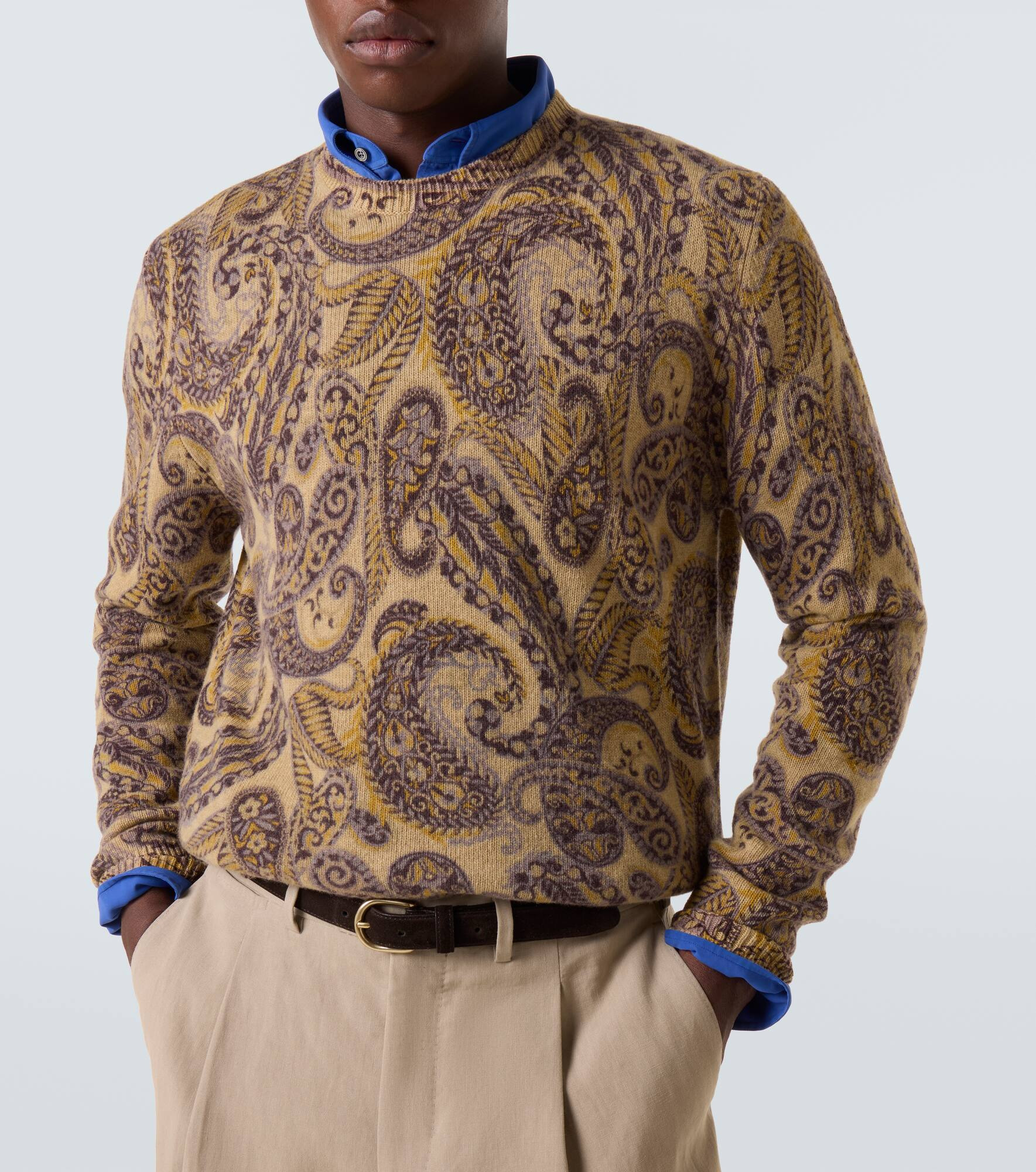 Jacquard wool sweater - 5