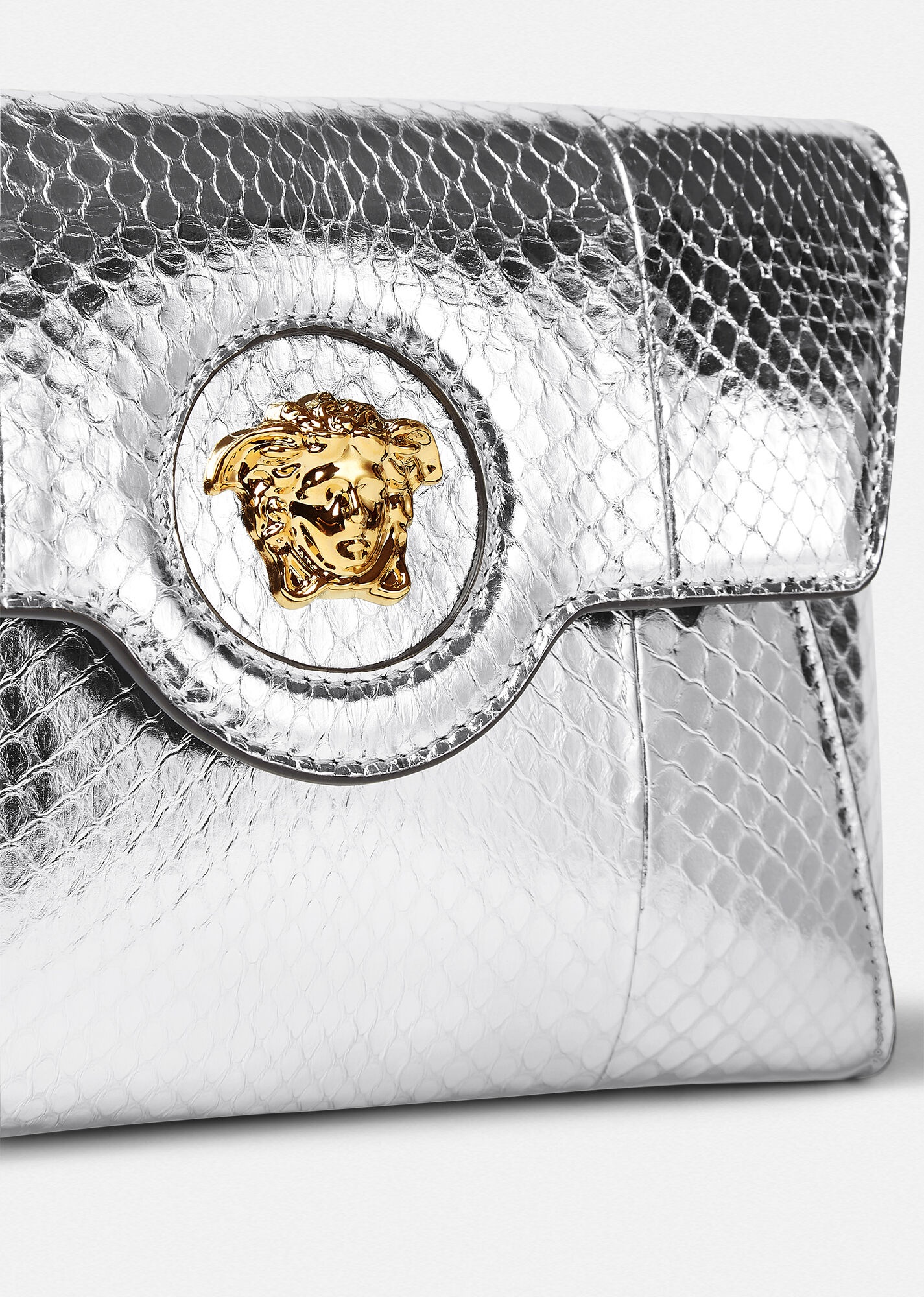 La Medusa Python Envelope Clutch - 5