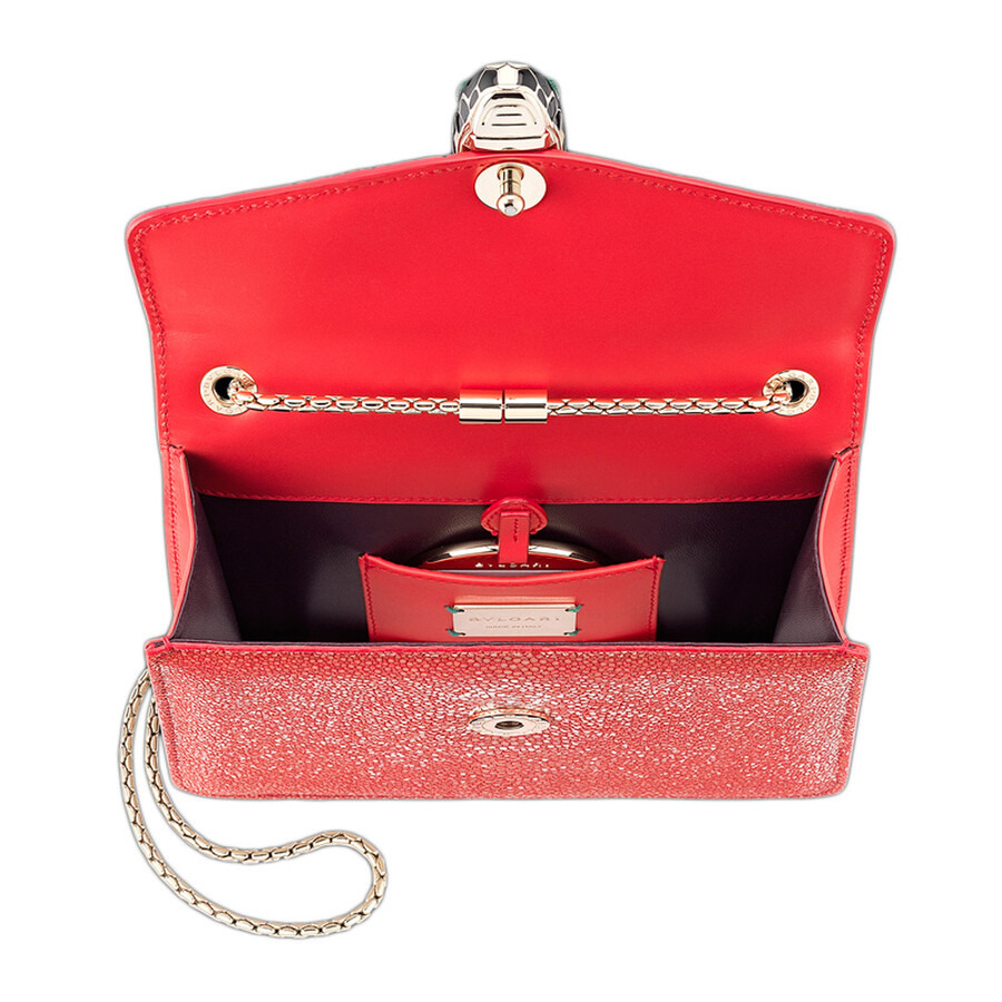 Bvlgari Serpenti Forever Crossbody Bag In Galuchat Leather - 4