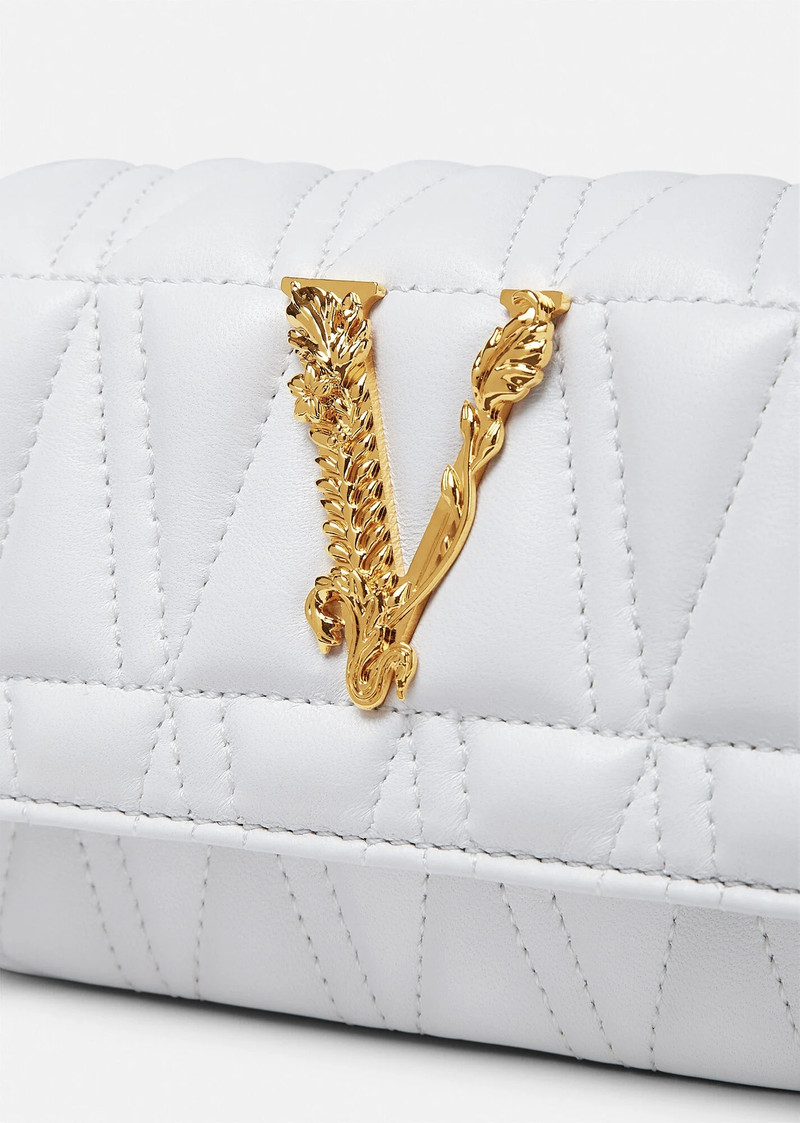 Virtus Quilted Nappa Leather Evening Bag 5