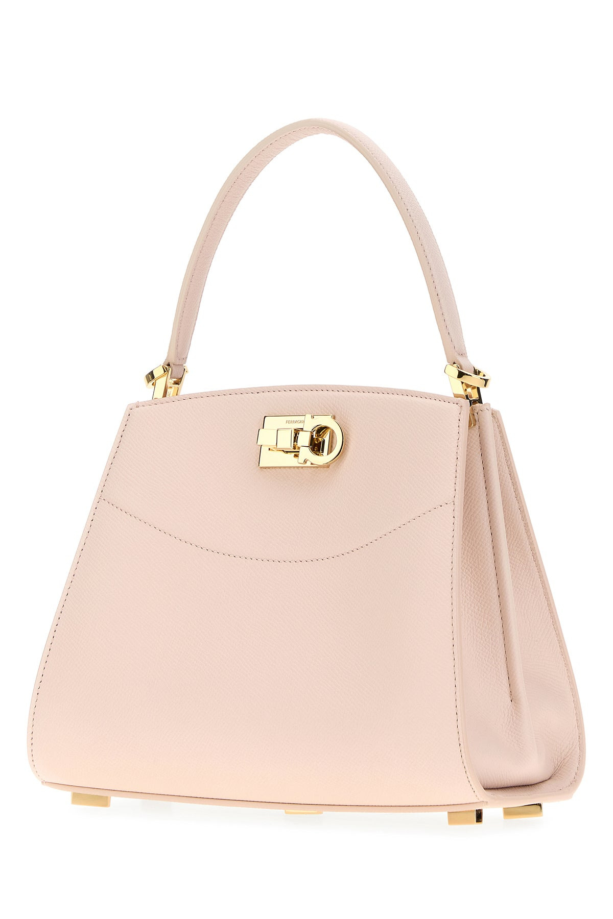 Pastel pink leather small Studio Box handbag - 2