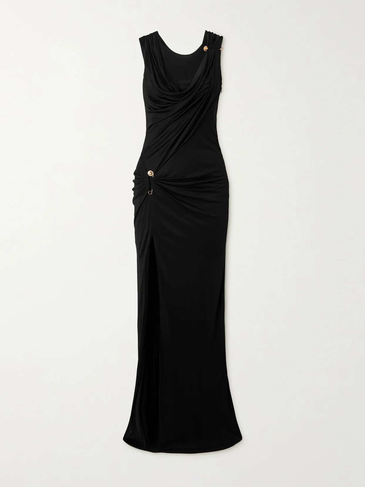 Embellished Draped Stretch-jersey Gown - 1