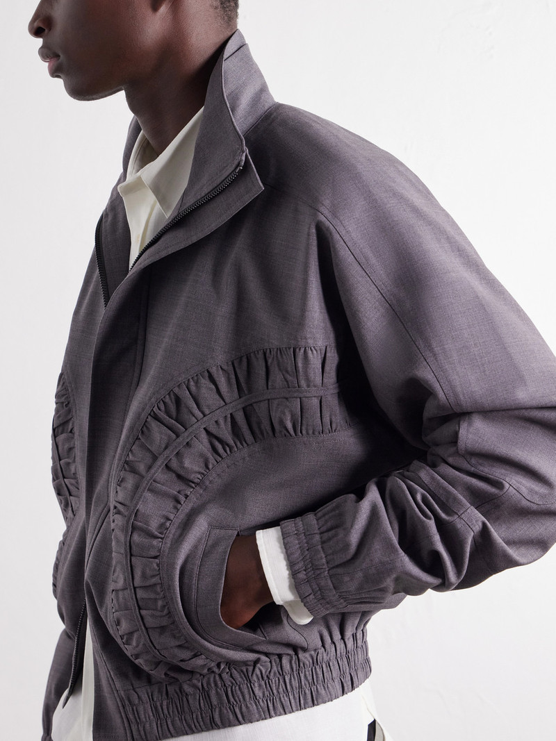 Fossil Ruched Panelled Twill Blouson Jacket 5