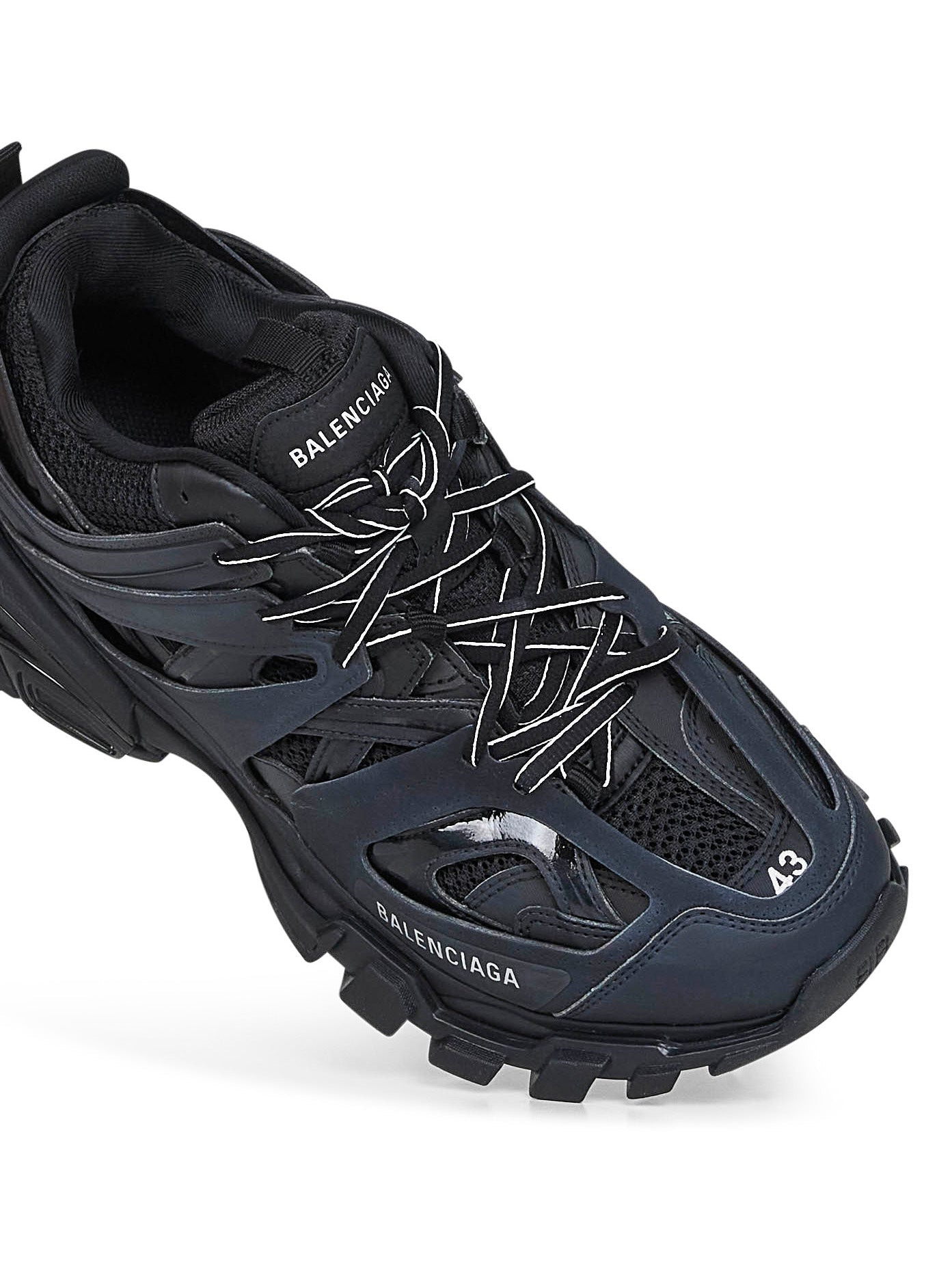 Balenciaga Men Black Mesh And Nylon Track Sneakers - 4
