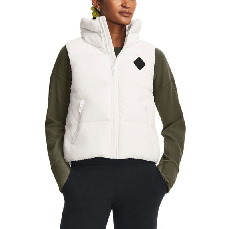 (WMNS) Under Armour ColdGear Infrared puffer Vest 'White' 1381660-112 - 3
