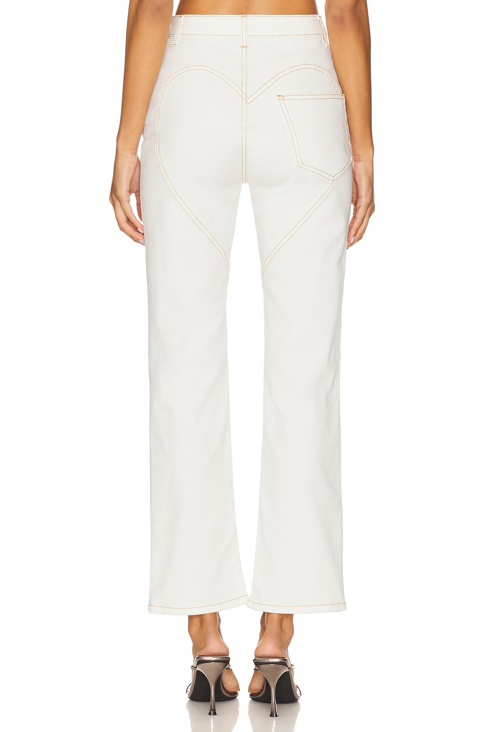 Crystal Grommet Straight Leg Jean - 4