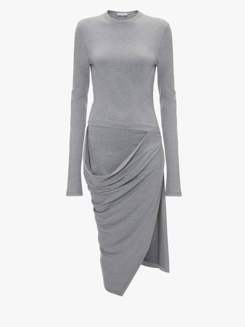 ASYMMETRIC DRAPED DRESS - 1