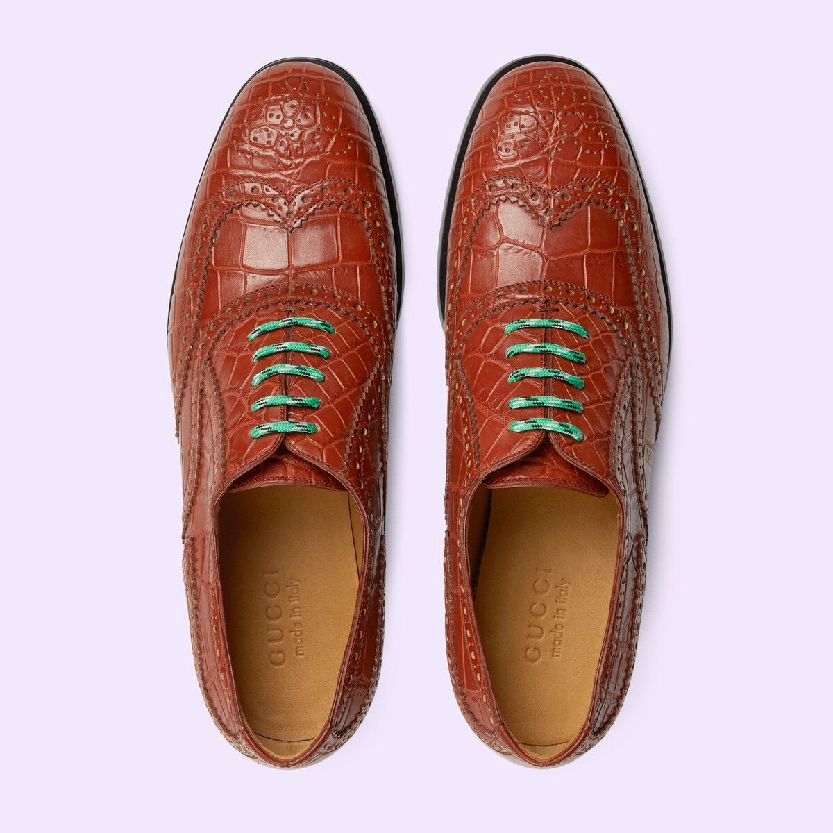 Men's crocodile lace-up shoe - 5