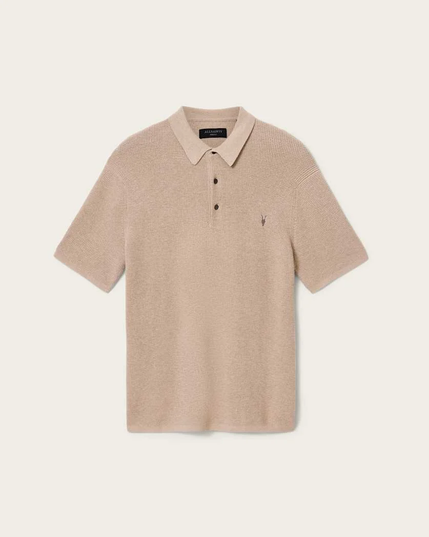 ASPEN WAFFLE TEXTURE RAMSKULL POLO SHIRT - 1