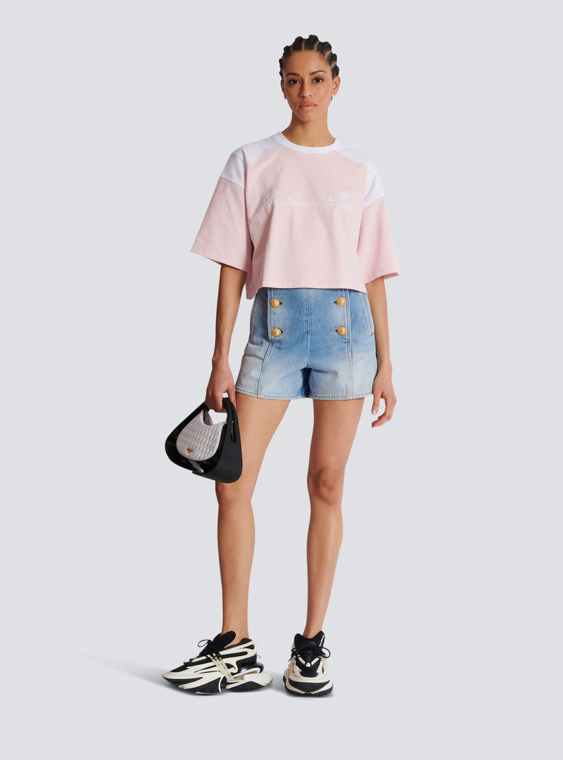 Balmain Denim shorts with buttons outlook