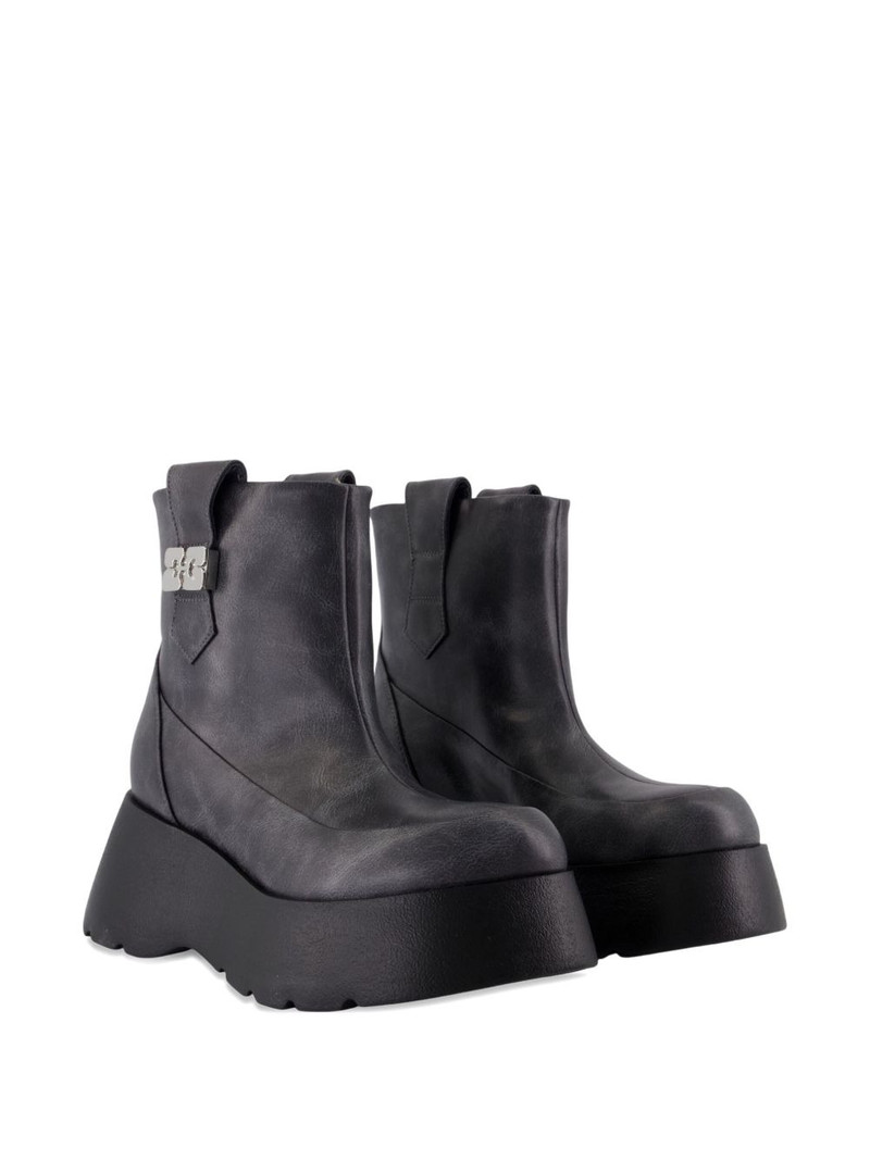 GANNI leather ankle boots outlook