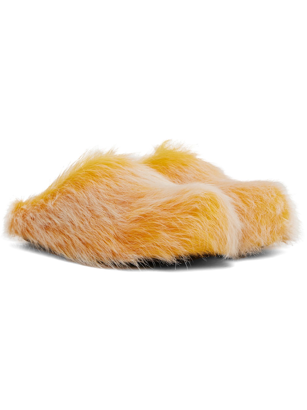 Yellow Long Hair Calfskin Fussbett Slip-on Loafers - 4