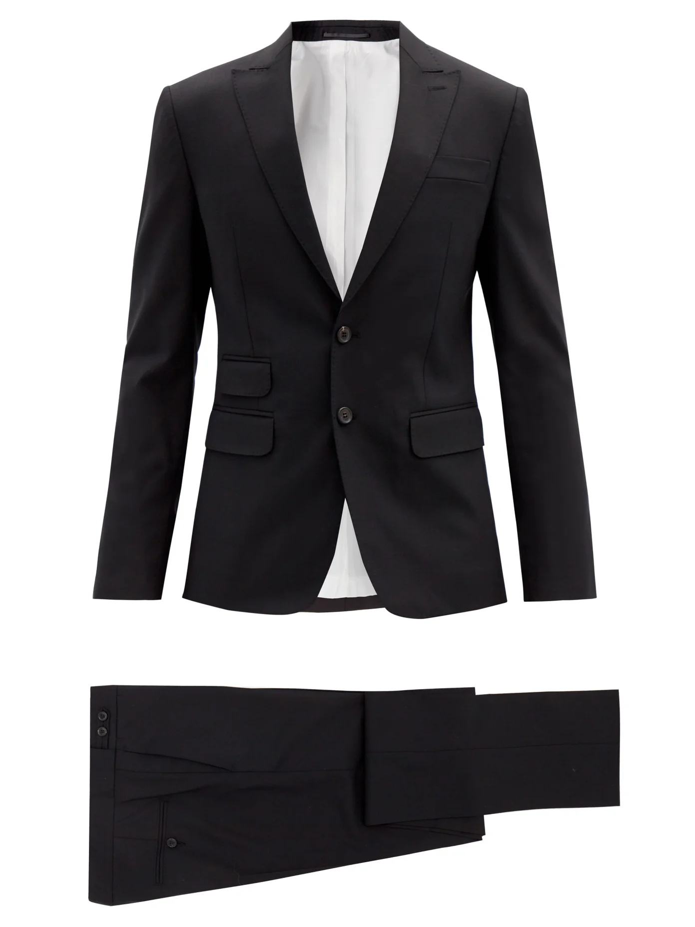 London single-breasted wool-blend suit - 1