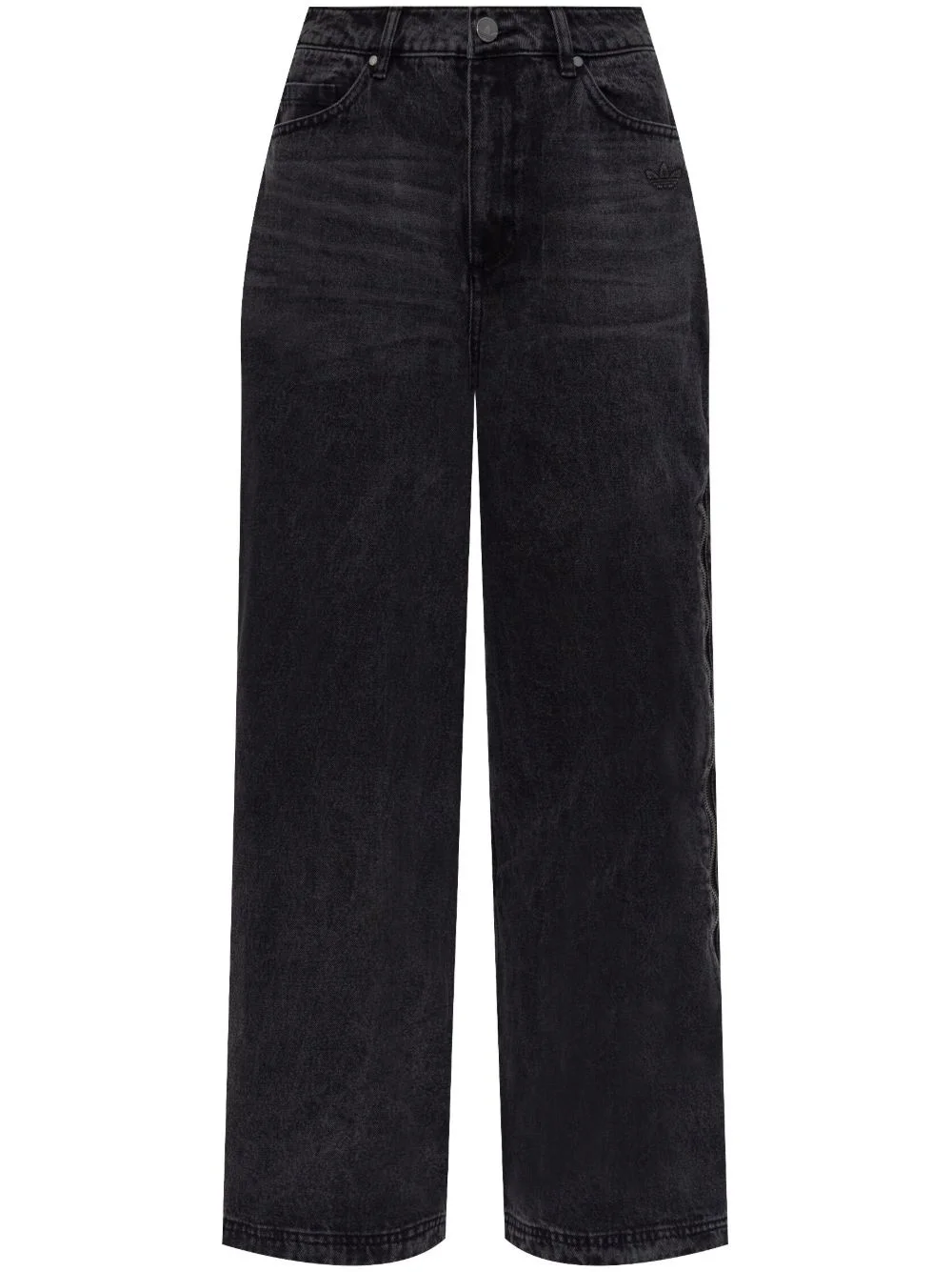 zip-detail wide-leg jeans - 1