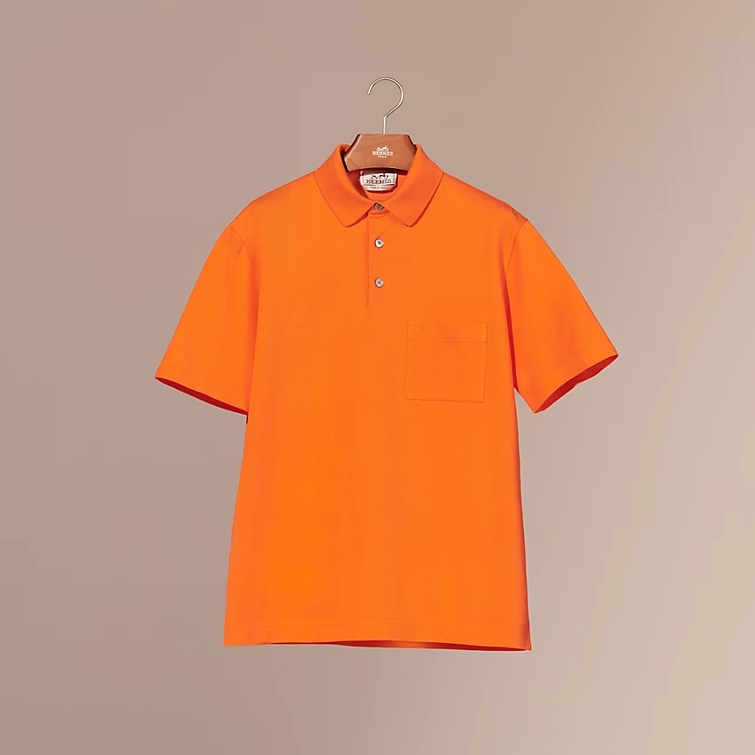 H embroidered buttoned polo shirt - 1