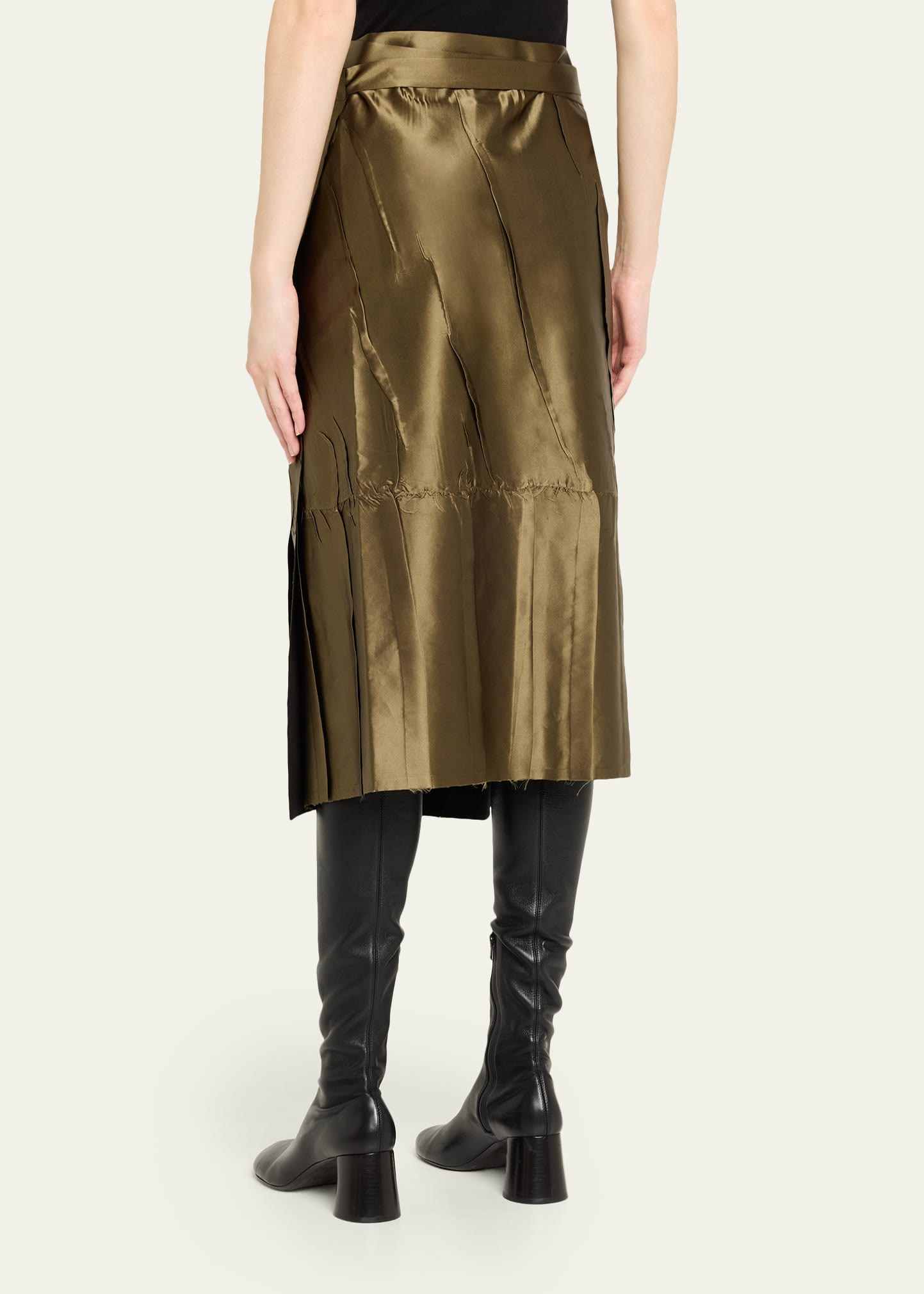 Apron Midi Wrap Skirt - 3