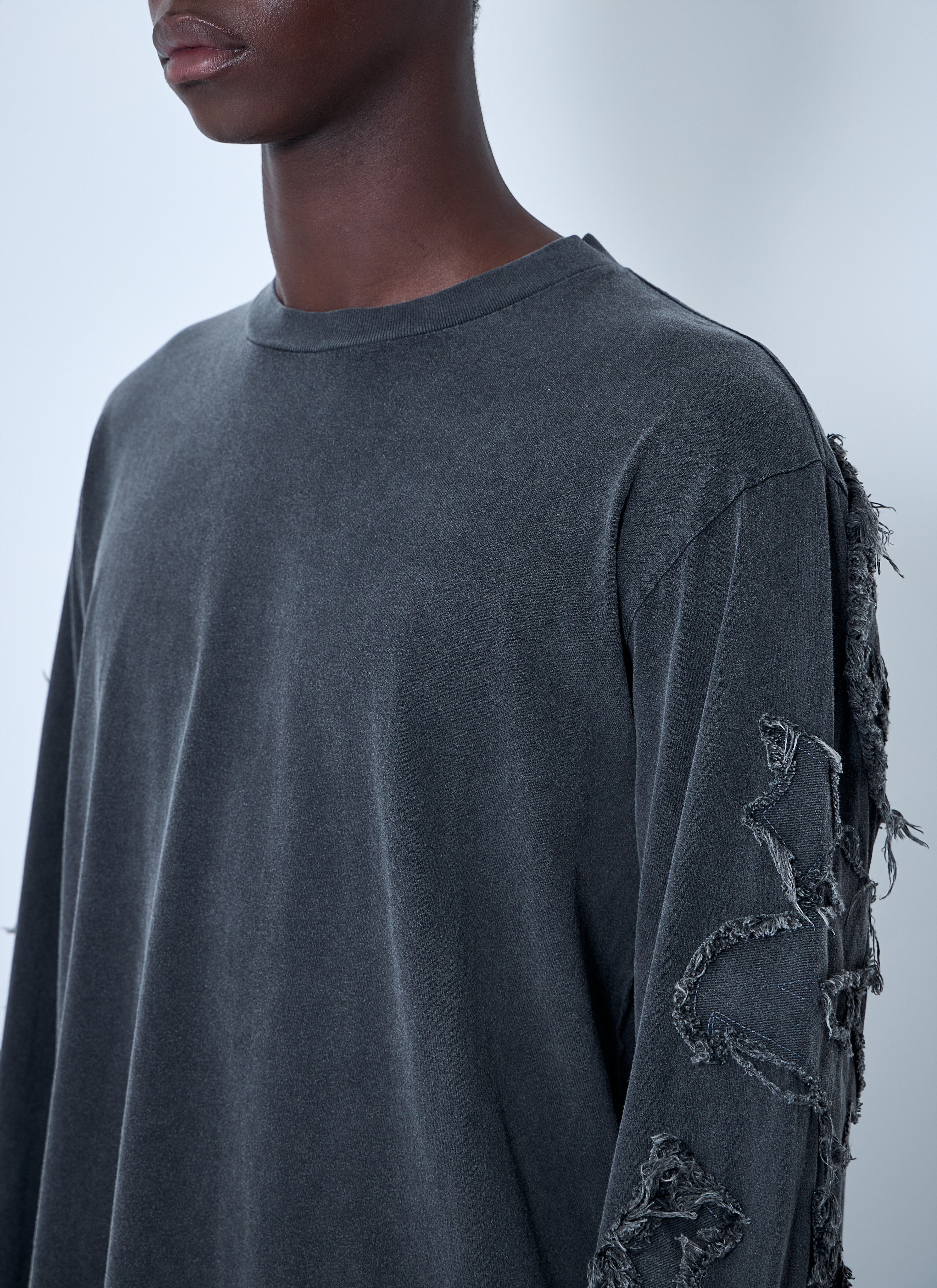 Distressed Logo Motif T-Shirt - 5
