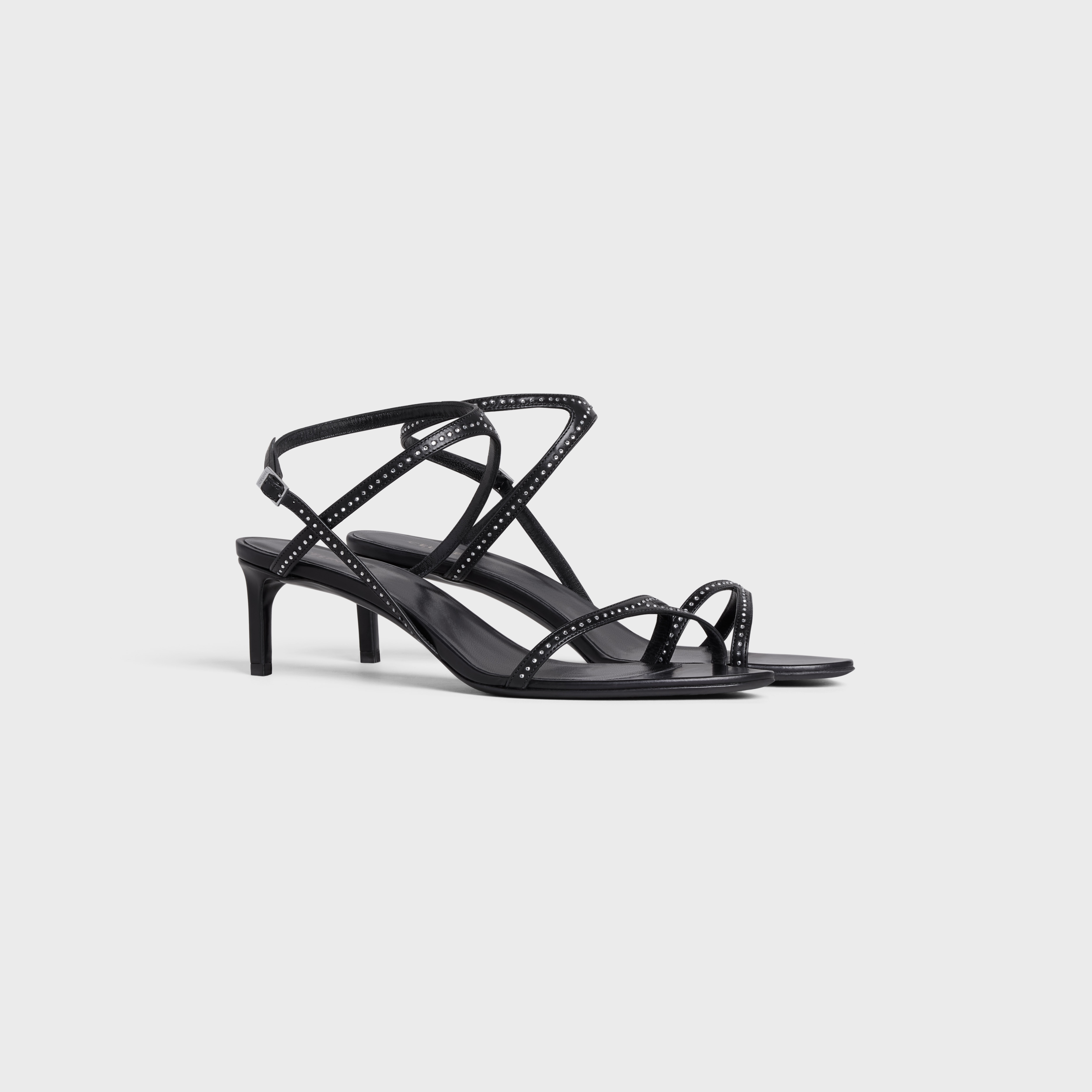 CELINE KITTEN SANDAL WITH STRASS in CALFSKIN - 2