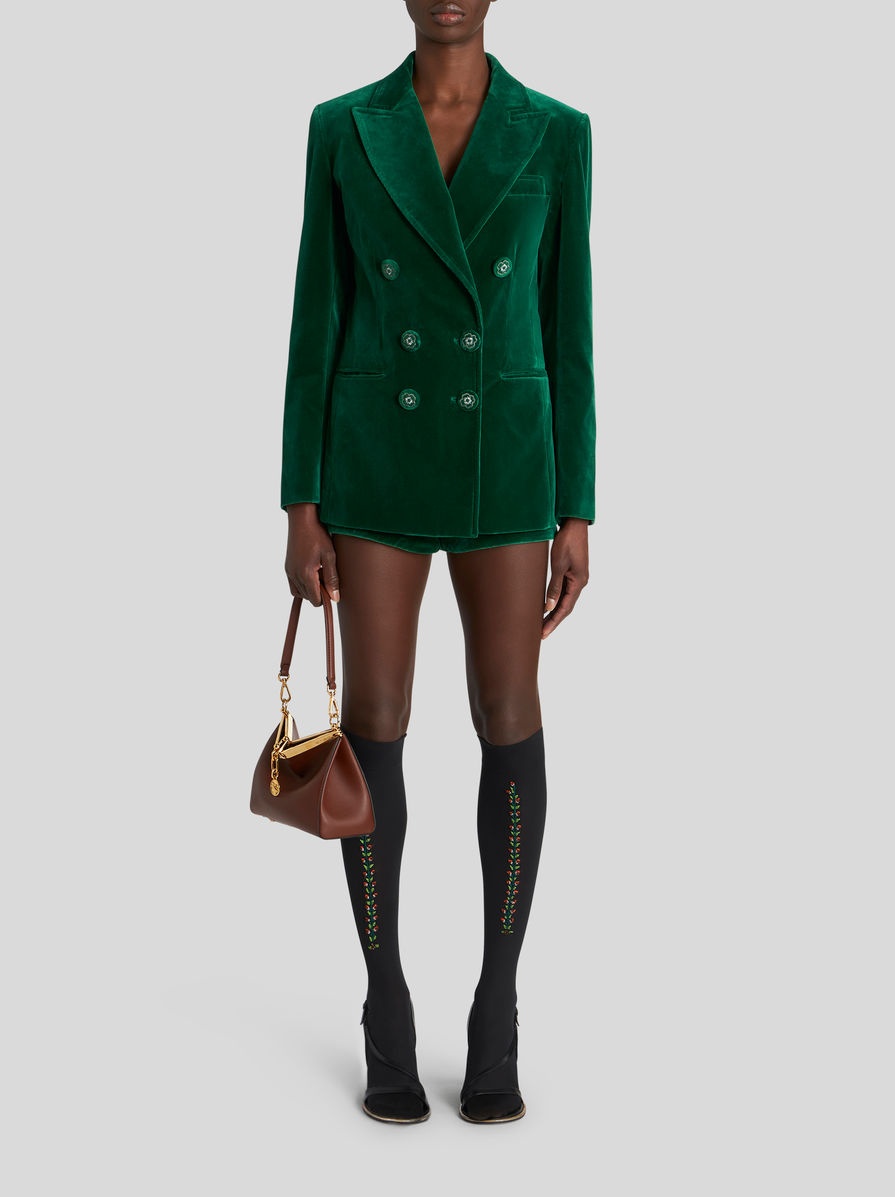 DOUBLE-BREASTED VELVET JACKET - 3
