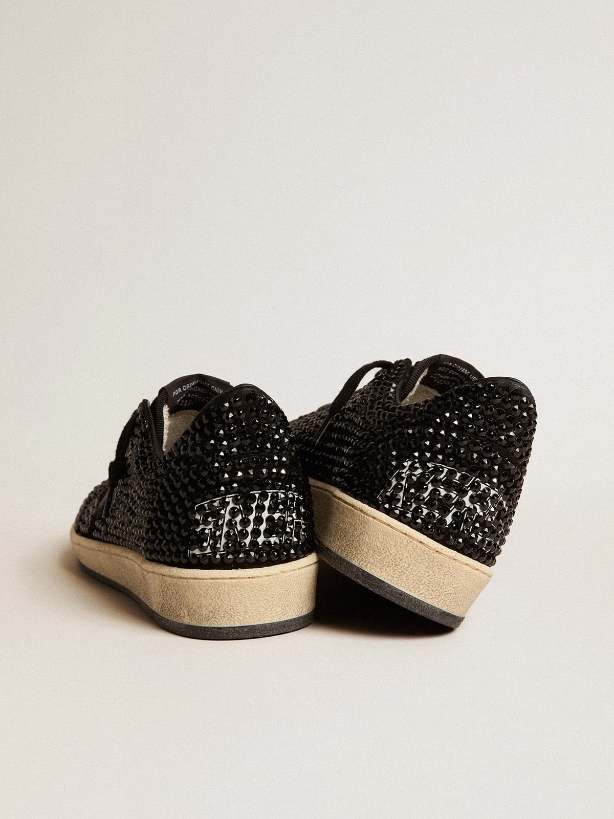 Ball Star in suede with black Swarovski crystals and black suede star - 5