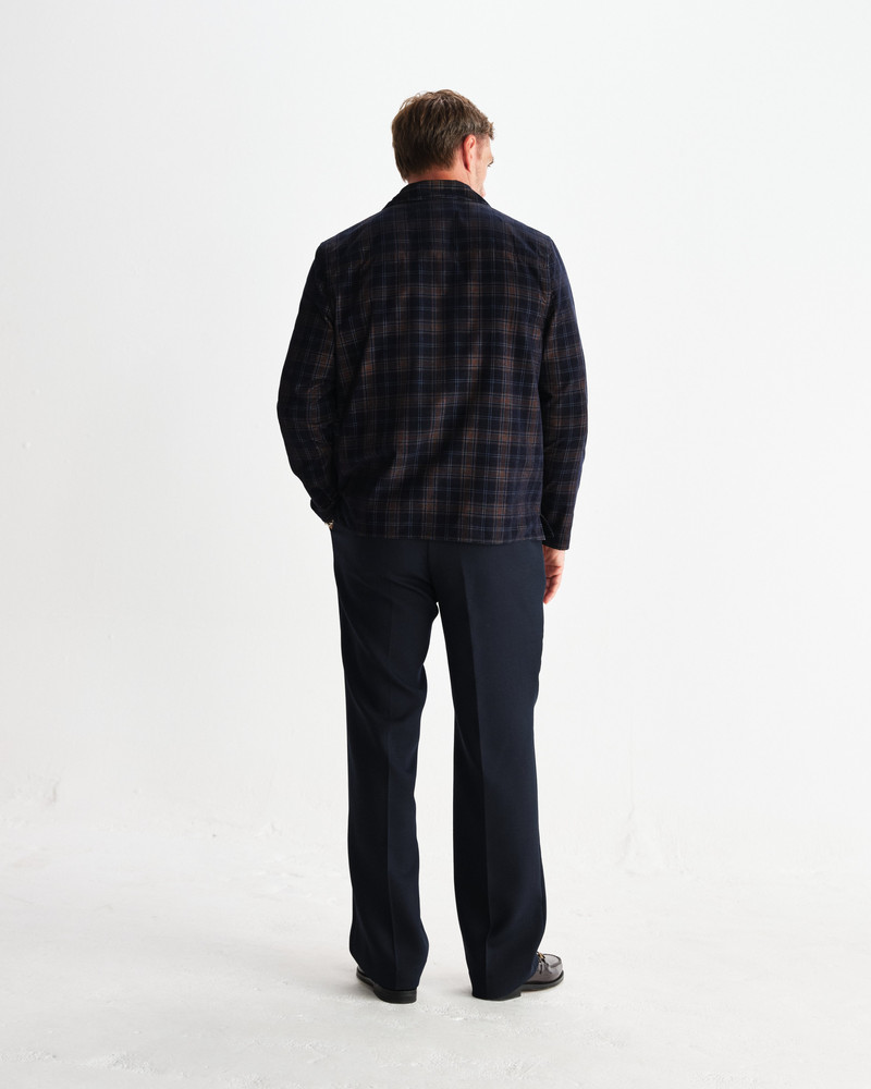 Corey - Navy And Multicolour Check Corduroy Shirt 6