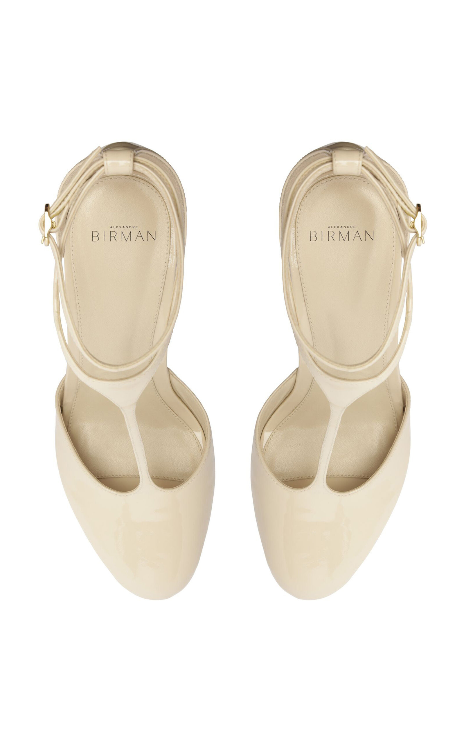 Thay Patent Leather Platform Sandals ivory - 6