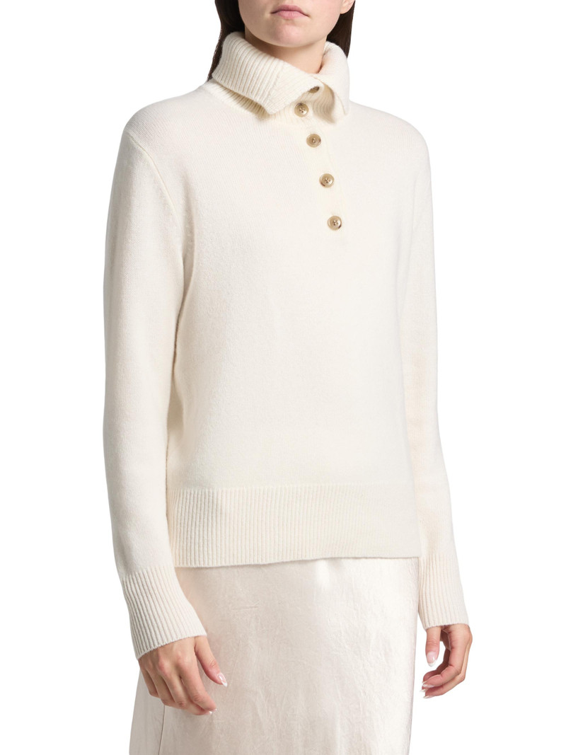 Women's Maisie Cashmere Regular-Fit Polo Sweater - Cream 4