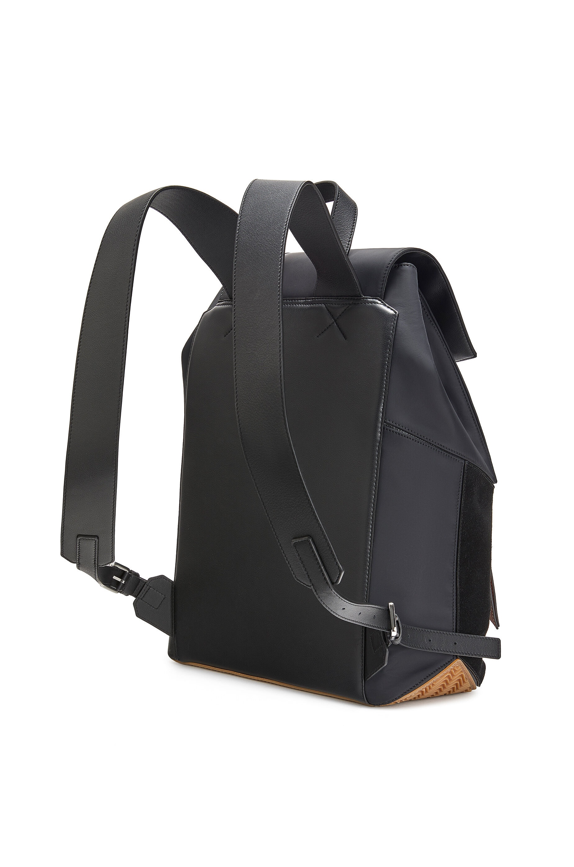 Puzzle backpack in nylon and  calfskin - 3