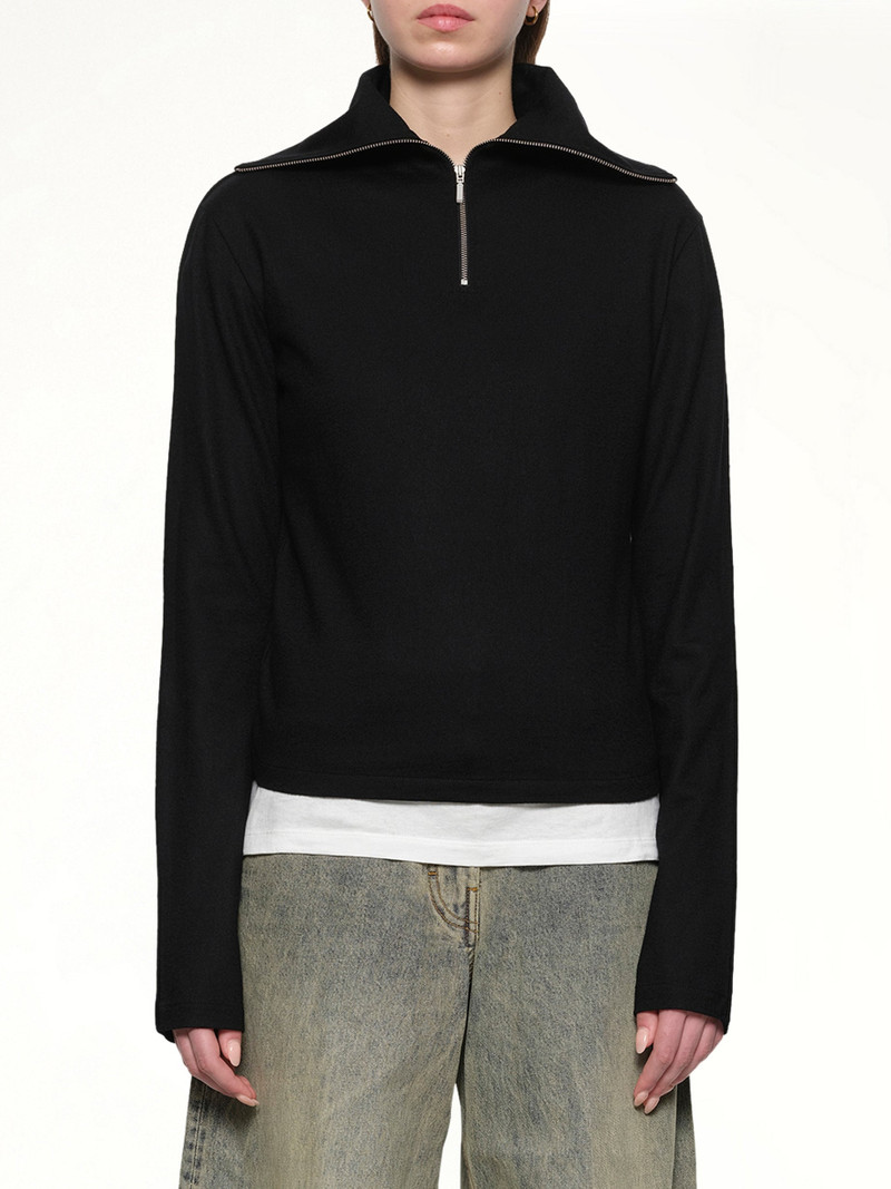 entire studios Apex Wool Top in Black outlook