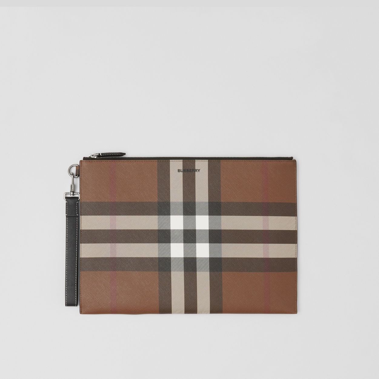 Large Check Zip Pouch - 1