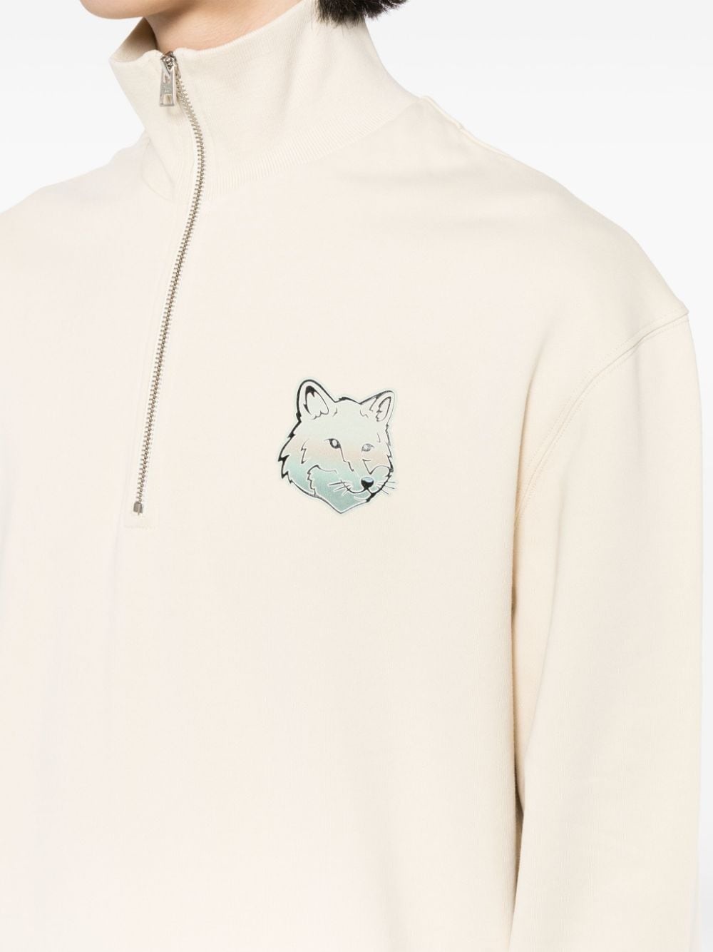 fox-motif cotton sweatshirt - 5