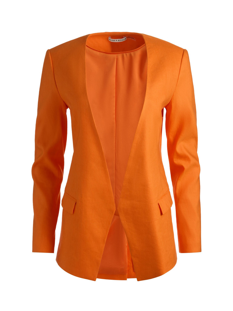 CORBIN COLLARLESS LINEN BLAZER 1