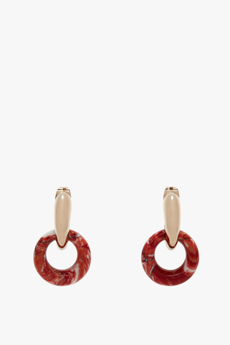 Exclusive Resin Pendant Earrings In Light Gold-Orange 3