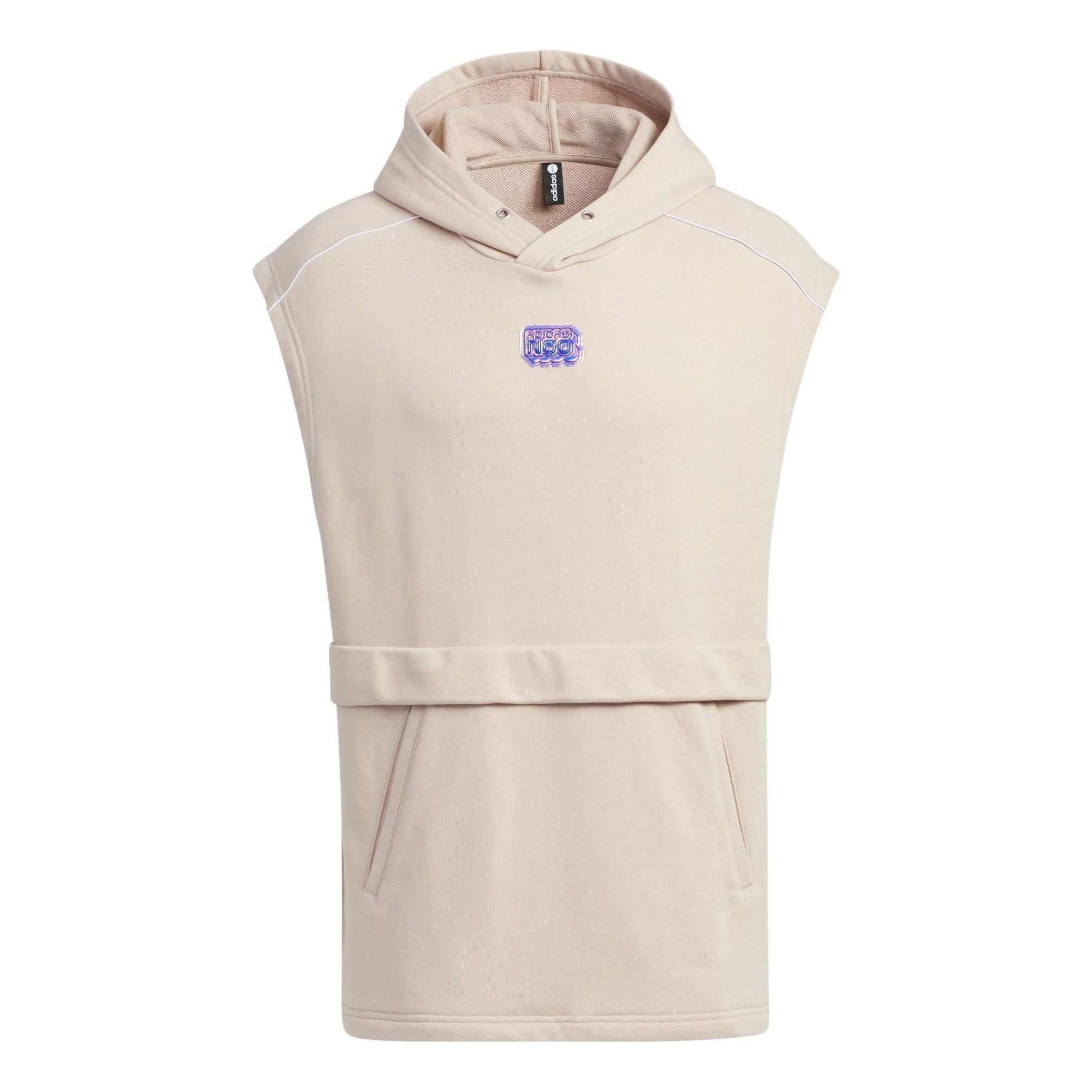 (WMNS) adidas Neo Studio Lounge Hooded Tee 'Beige' IB7644 - 1