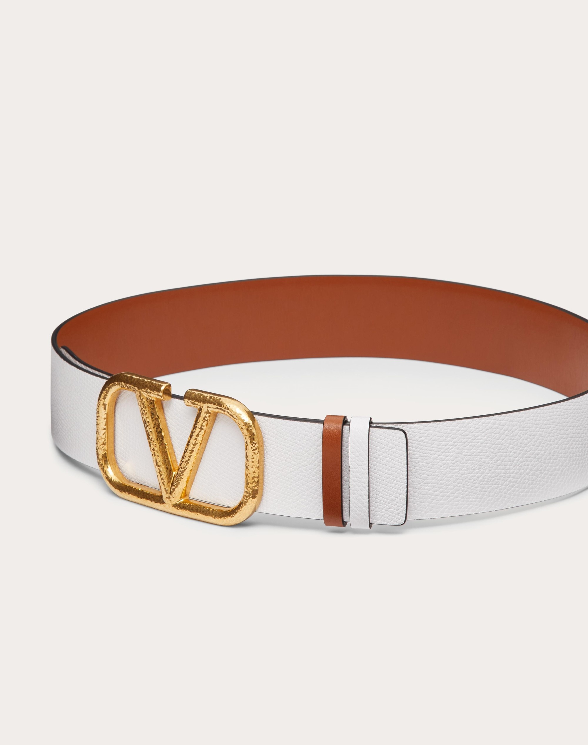 REVERSIBLE VLOGO SIGNATURE BELT IN GRAINY CALFSKIN 40MM - 4