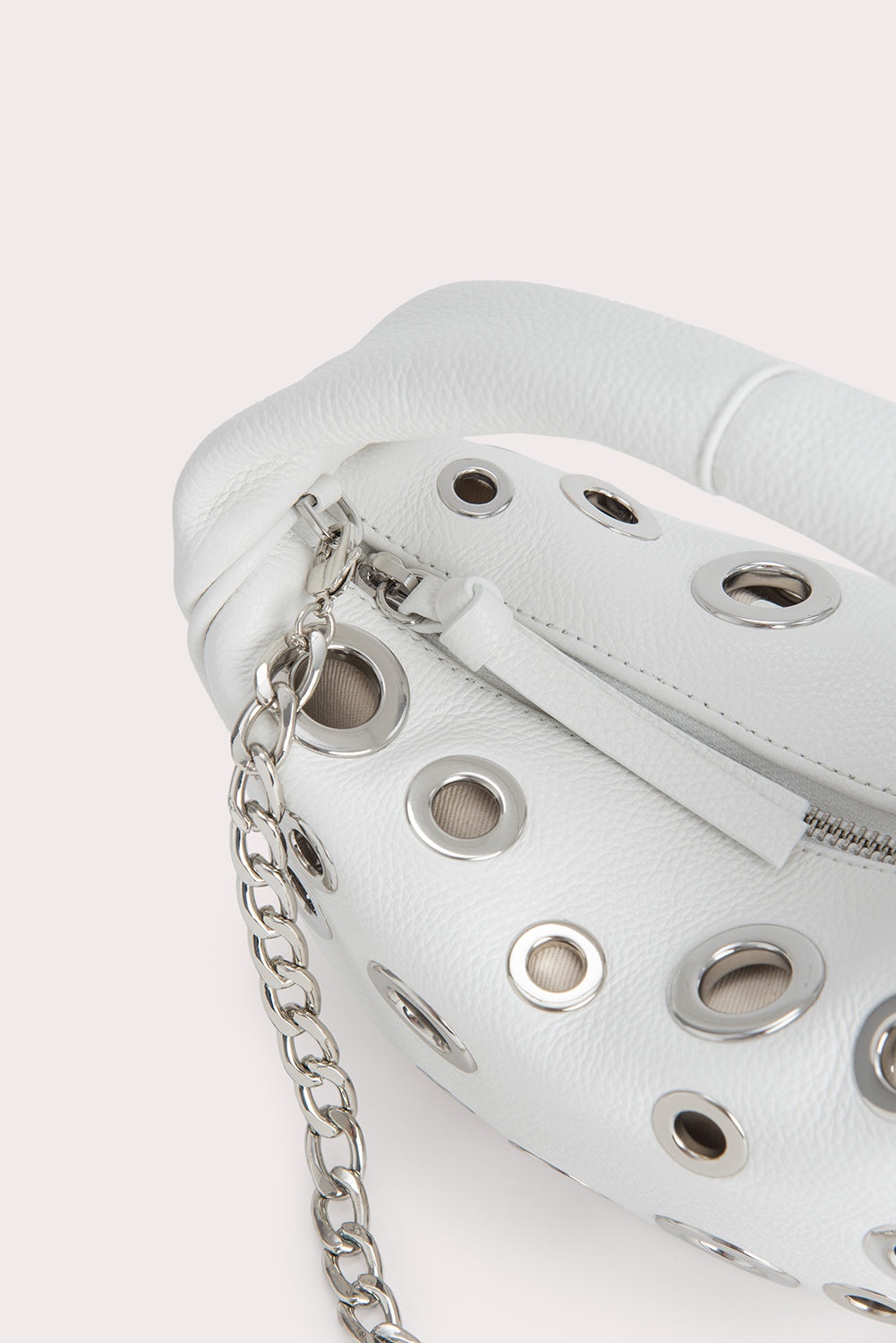Baby Cush White Small Grain Calf Leather and Eyelets 4