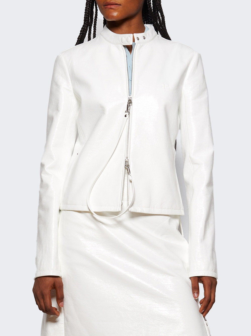 City Vinyl Biker Jacket Heritage White - 2