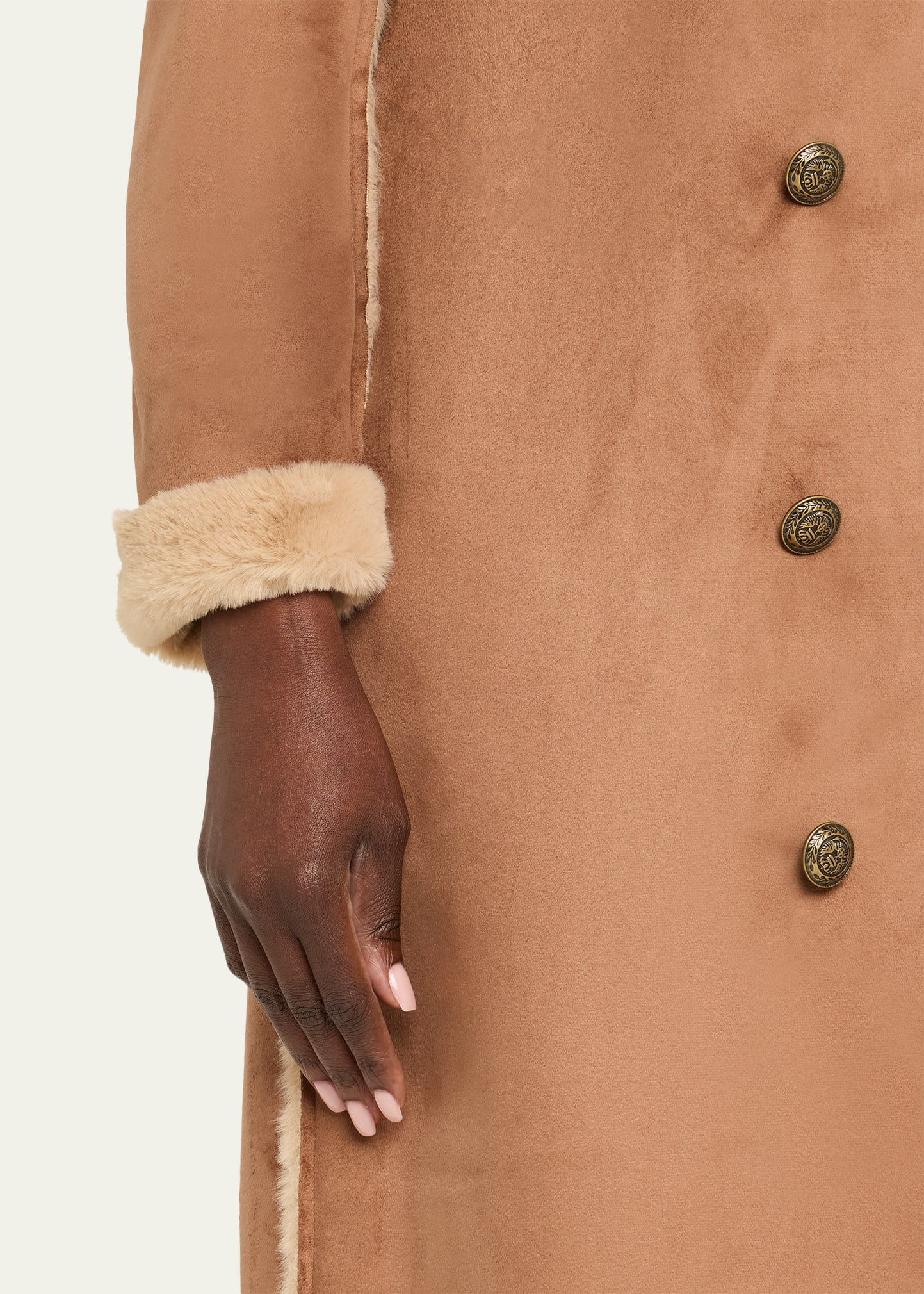 Citron Faux Fur Maxi Coat - 5