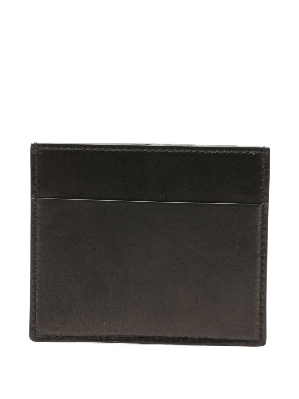chevron-detail leather cardholder - 2
