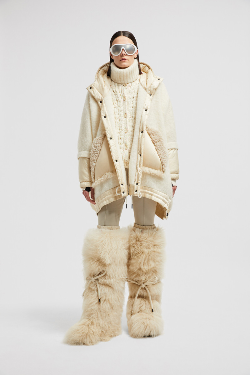 Moncler Wool, Alpaca & Mohair Padded Cape outlook