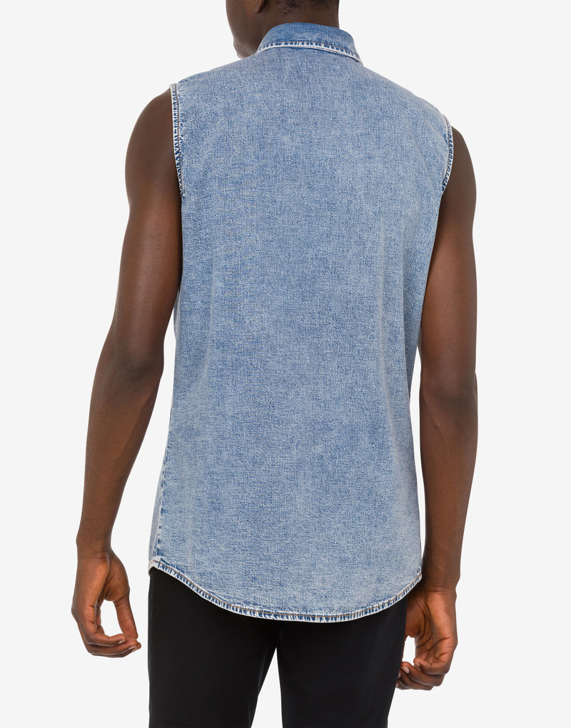 CHAMBRAY SLEEVELESS SHIRT 3