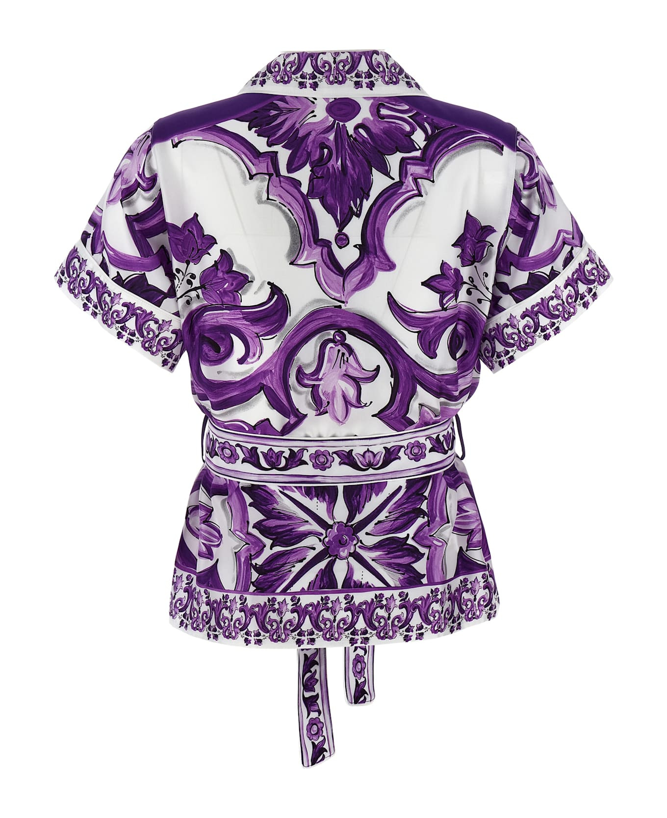 'maiolica' Print Pajama Shirt - 2