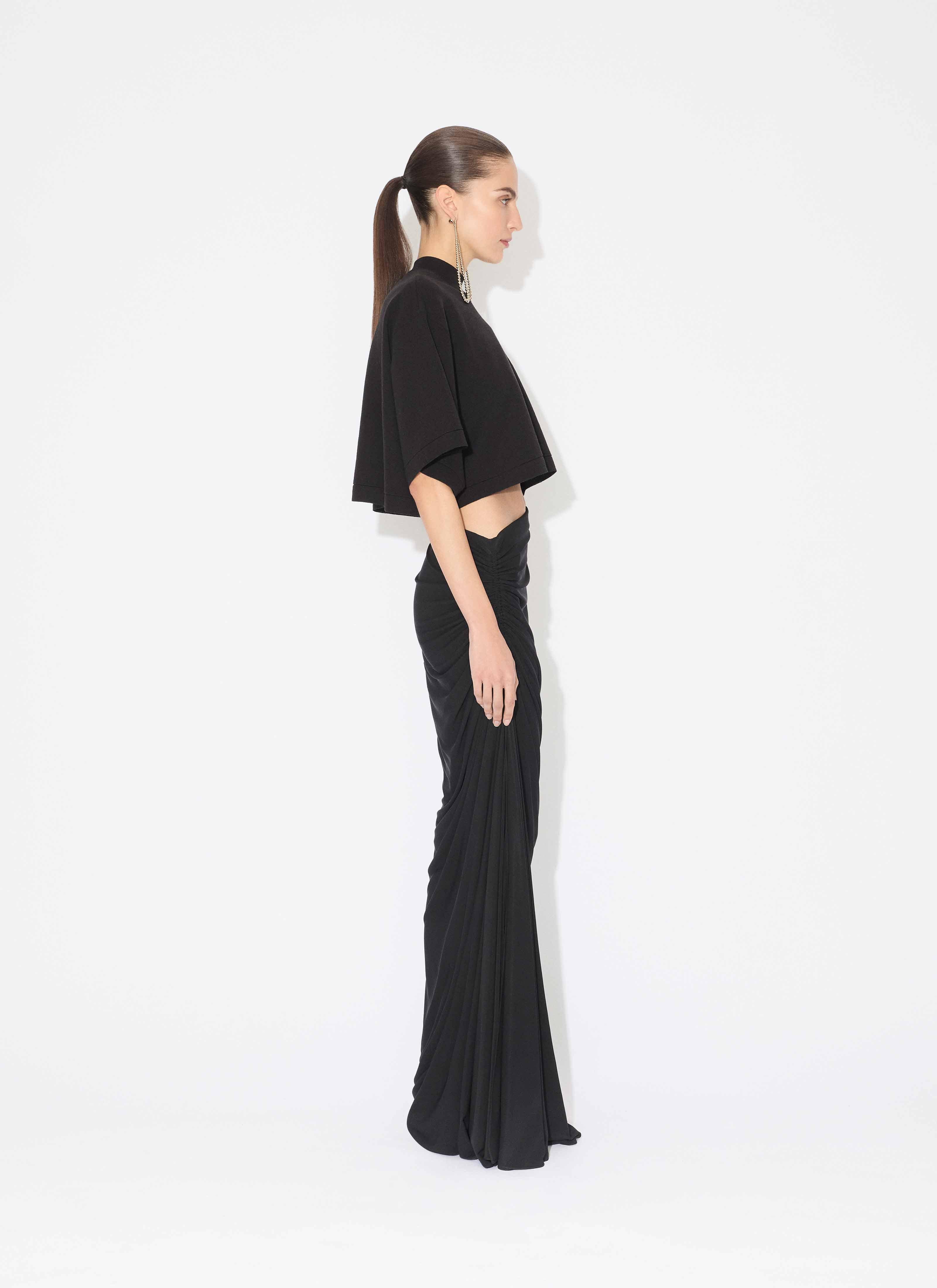SOFT JERSEY DRAPED SKIRT - 4