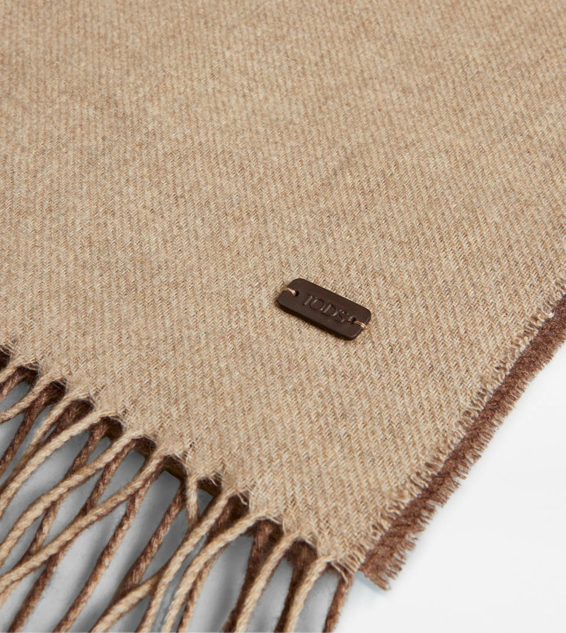 CASHMERE BLEND SCARF - BEIGE 3