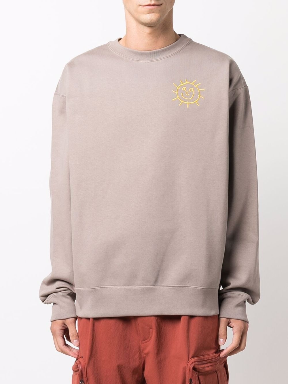 embroidered-sun sweatshirt - 3