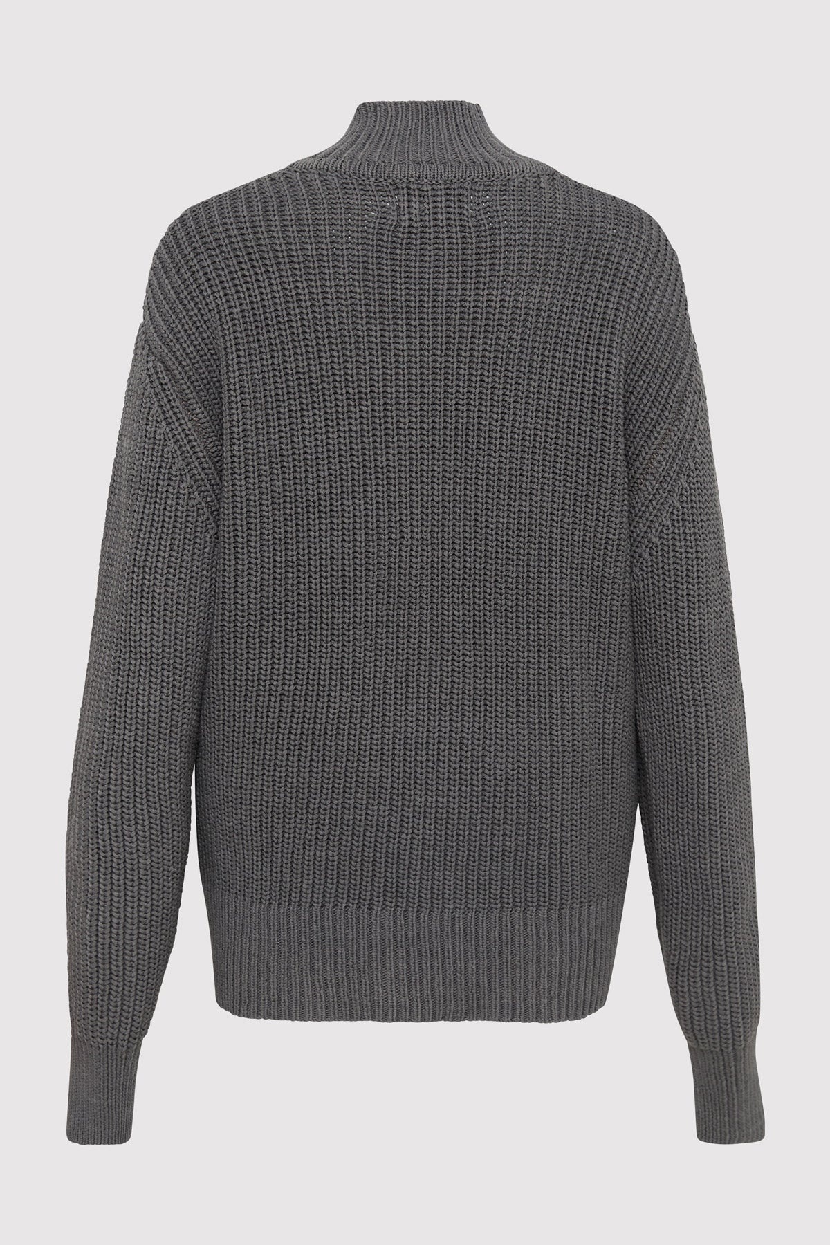 Zip Detail Cardigan - Smoke - 1
