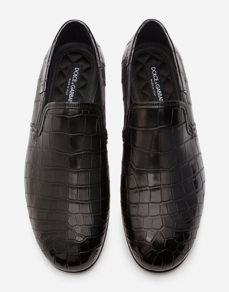 Crocodile nappa slip-on shoes - 4