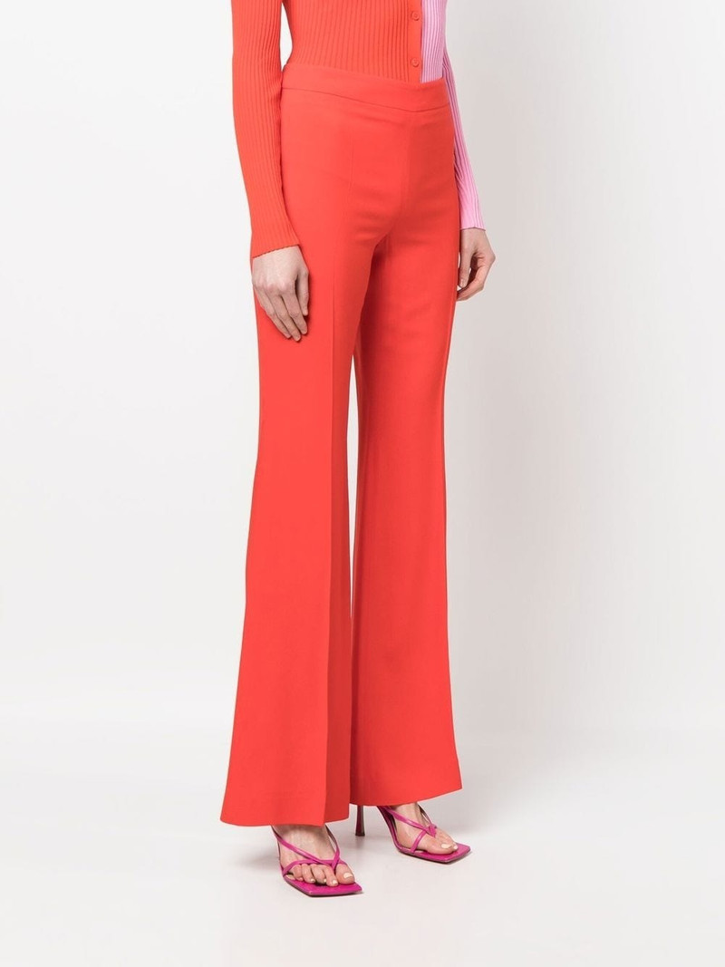 pressed-crease flared trousers 3