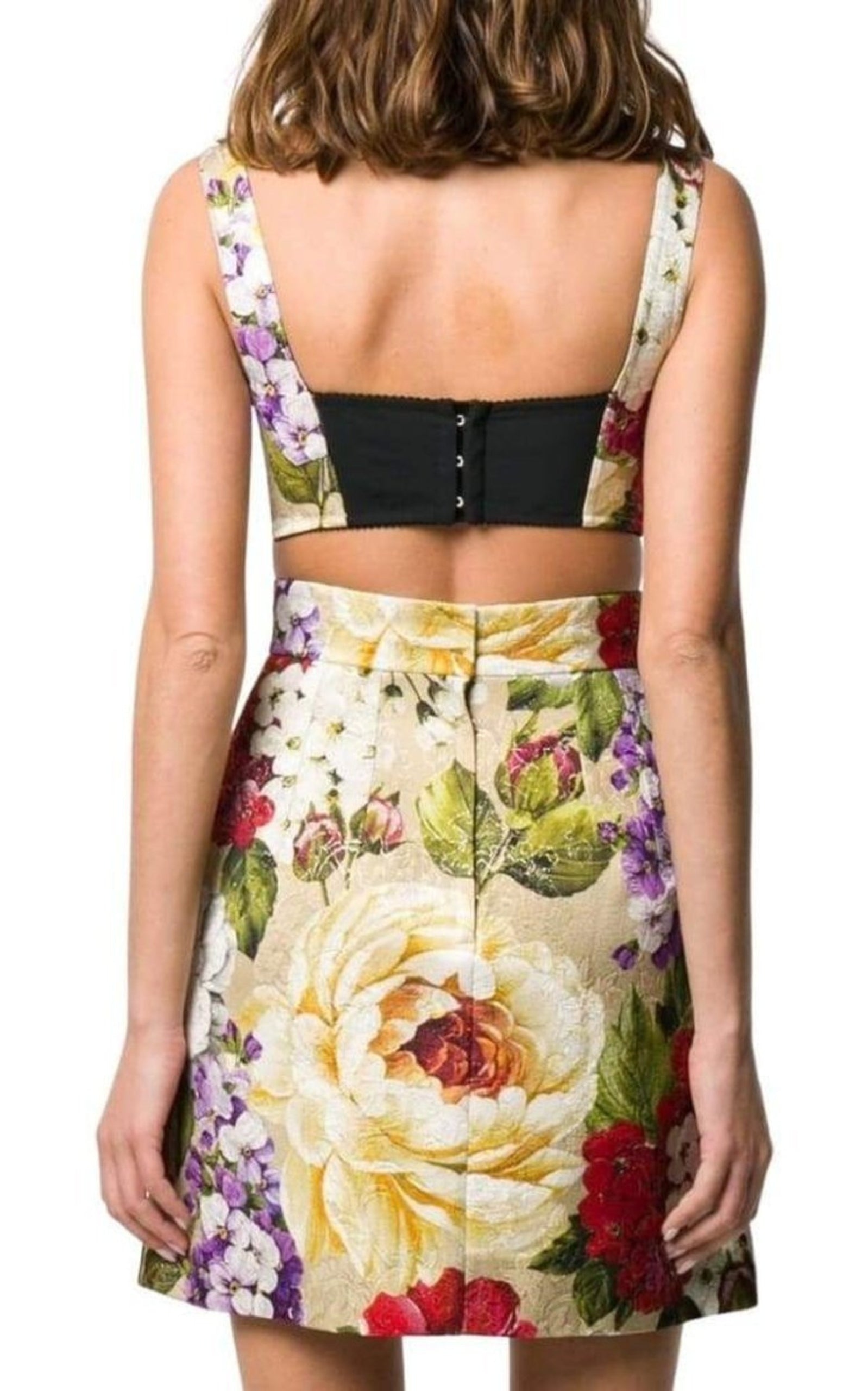 Floral Brocade Bustier - 4