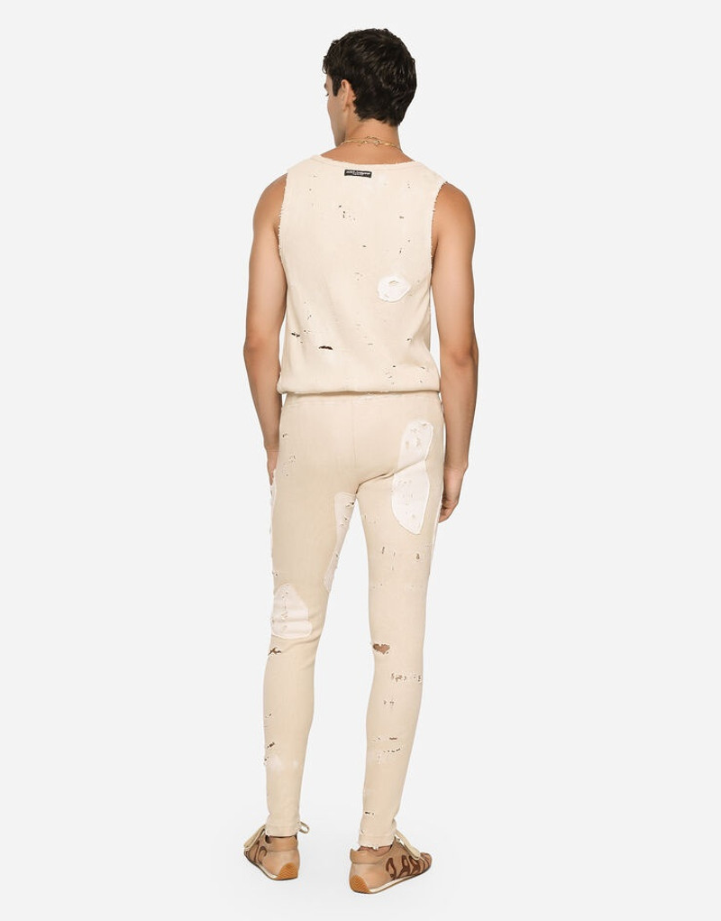 Fine-rib cotton singlet with patches 5